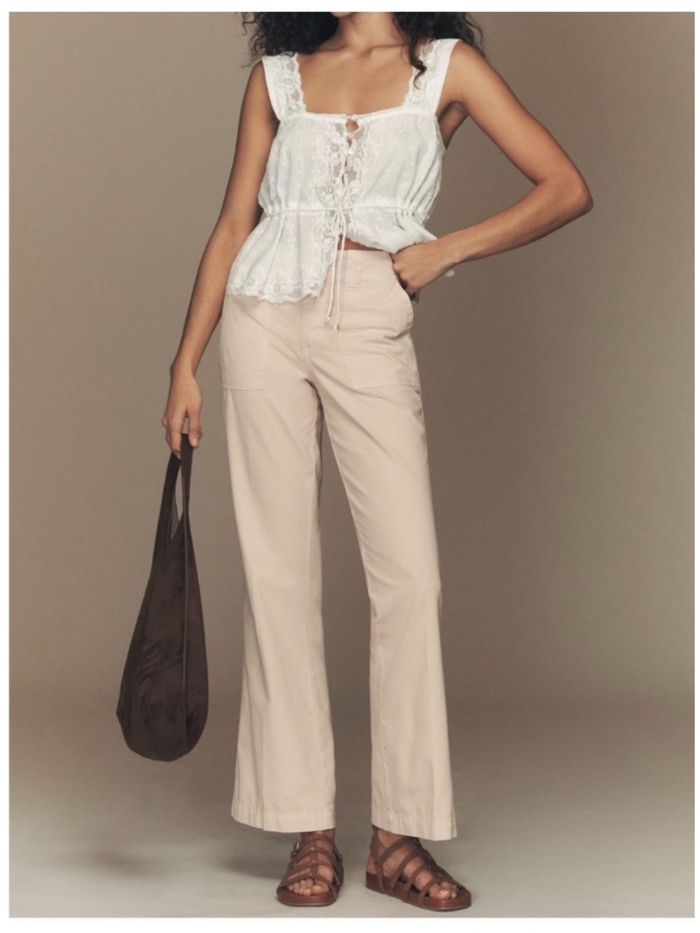 🟤NWT SANCTUARY at ANTHROPOLOGIE Cotton Reissue Peace Pants in Rose Sz 28